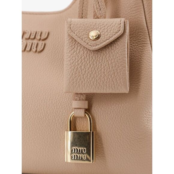 Miu Miu Women Hammered Leather Crossbody Bag - Picture 5 of 5